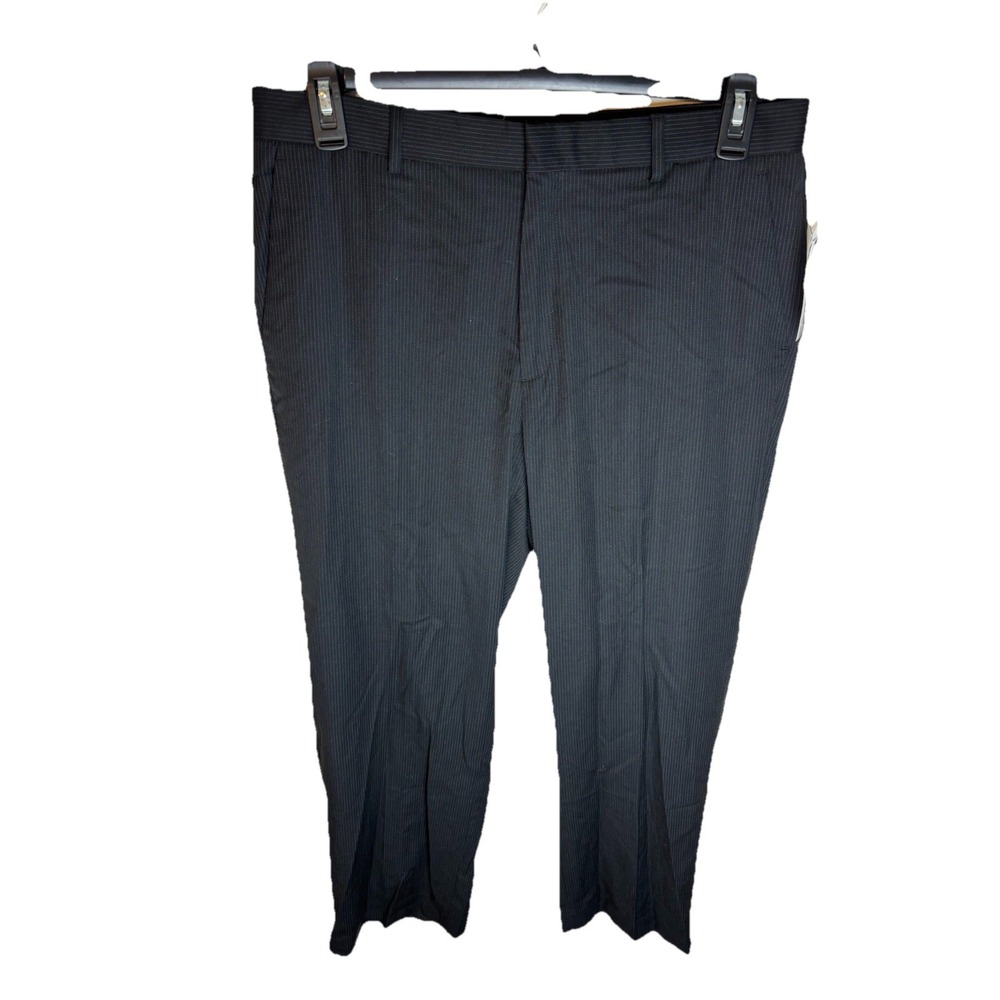 Calvin Klein Dress Pants‎ Mens Sz 34x30  Pinstripe Stretch Polyester NWT